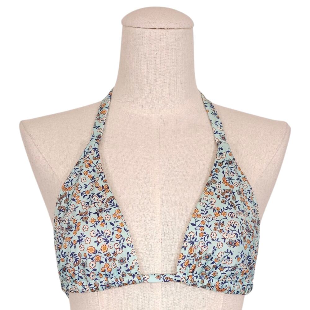 Arnhem Triangle Bikini Top Blue Floral
